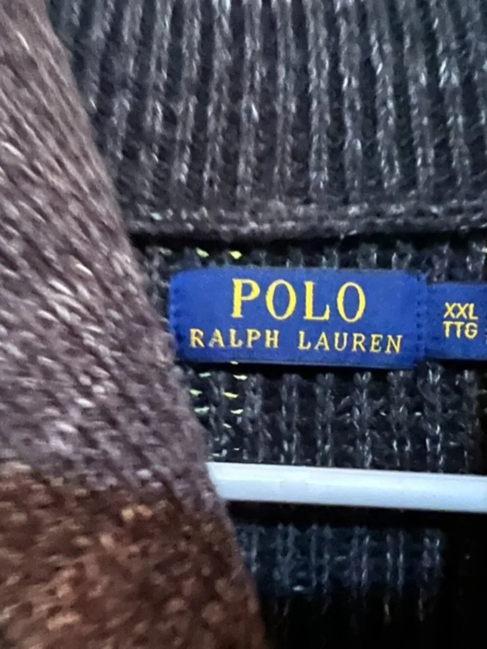Polo by Ralph Lauren Gray/White Accents Shawl Collar Cardigan XXL/TTG